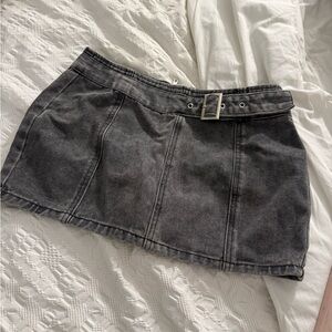 PrettyLittleThing Charcoal Mini Skirt